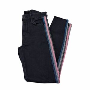 MOTHER High Waisted Looker Ankle Fray | Guilty Glitter Racer | Size 25